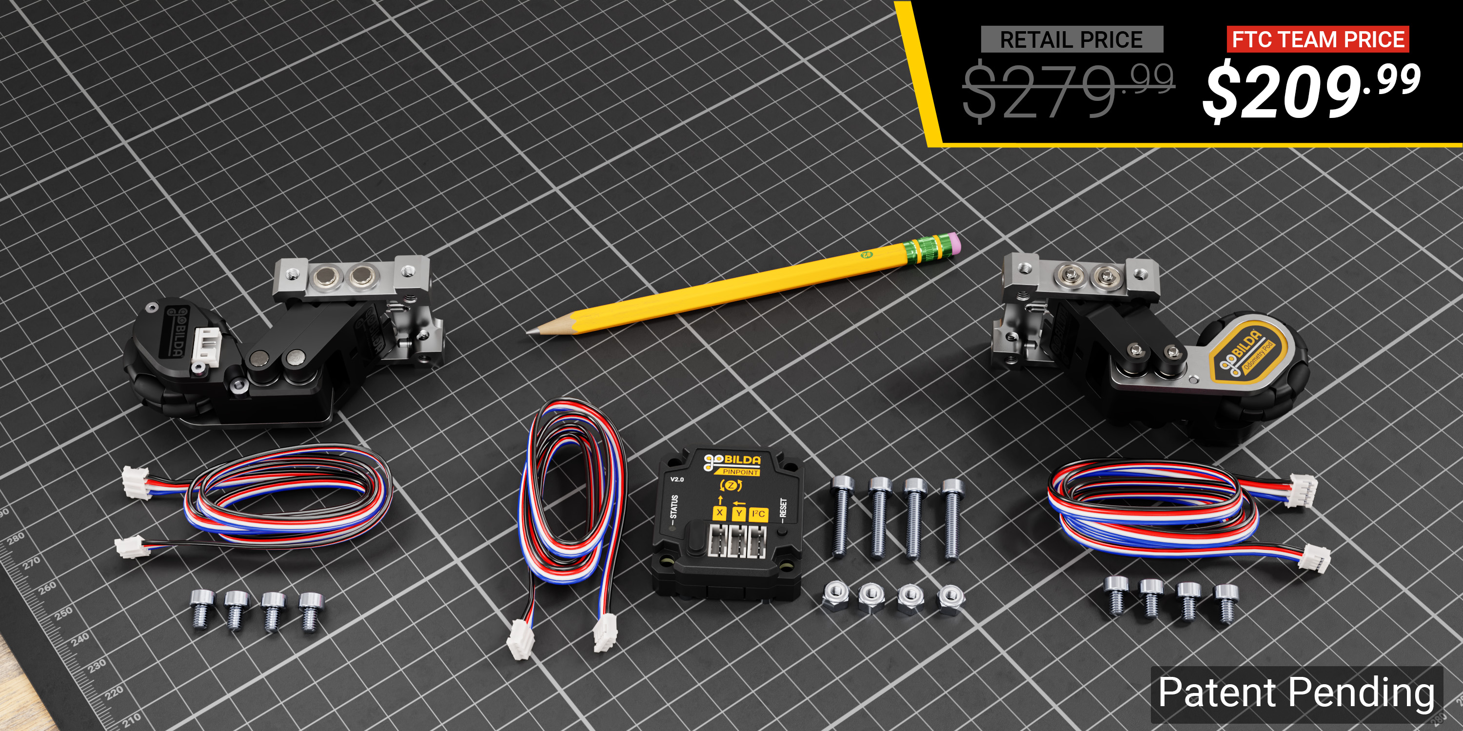 小物 OVOD 4-Bar Odometry Pack (2 Pods, 1 Pinpoint Computer) - ServoCity®