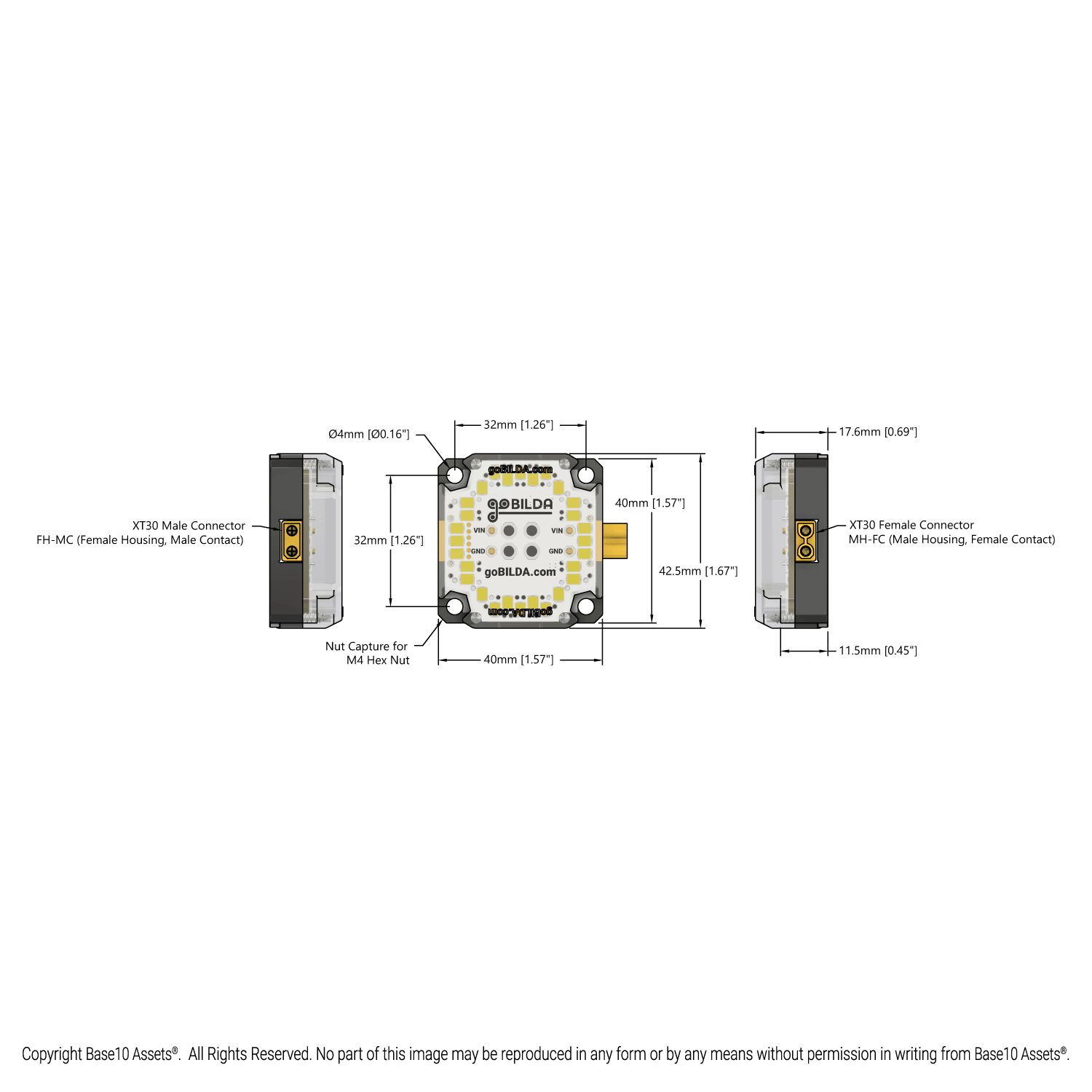 LED Headlight (400 Lumens, 5-30V Input)