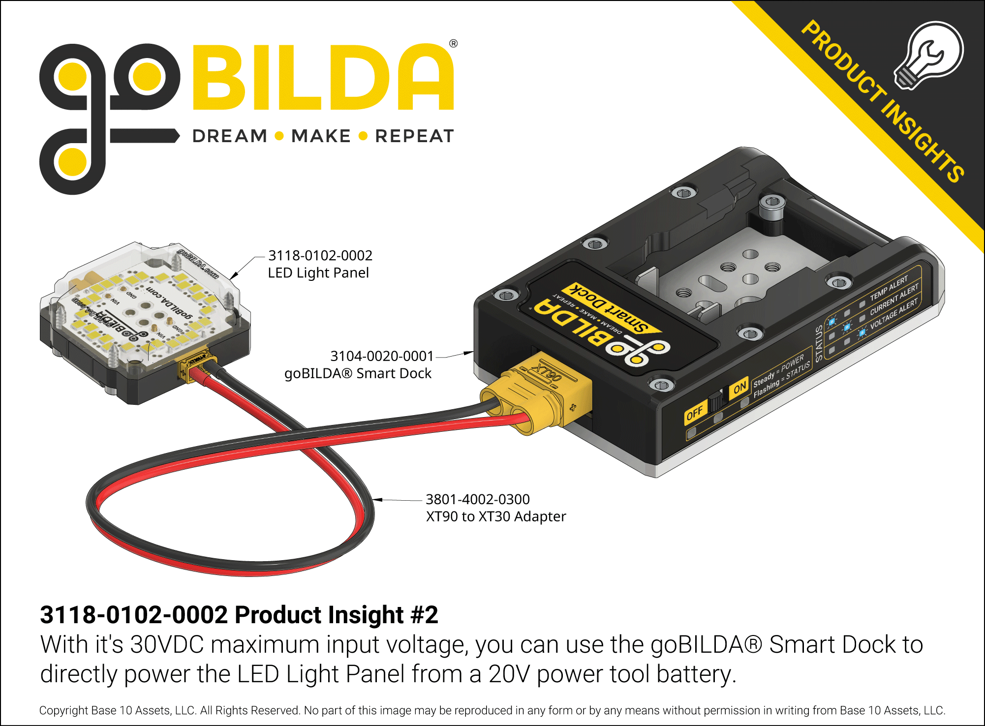 LED Headlight (400 Lumens, 5-30V Input)