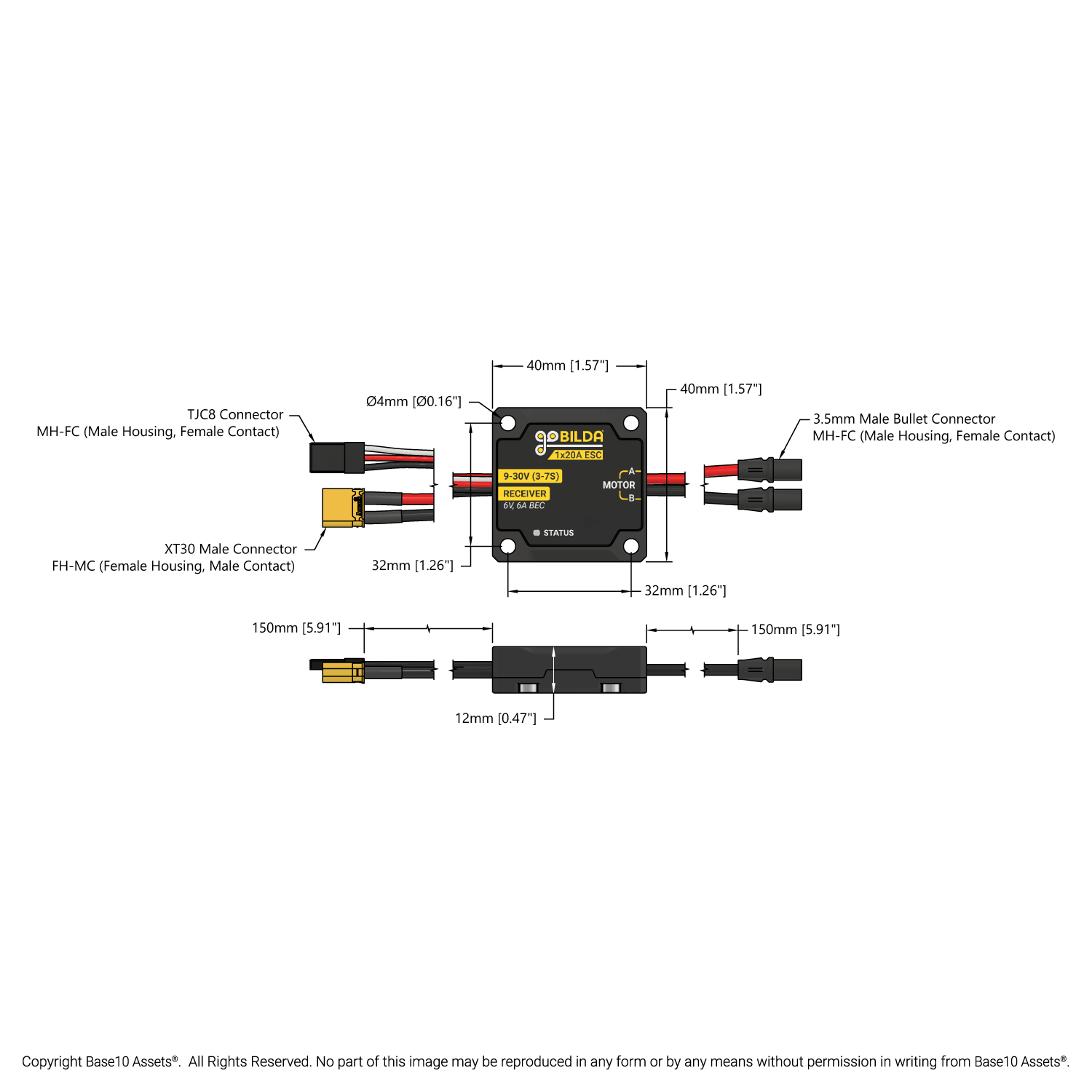 1x20A Motor Controller (9-30V Input)