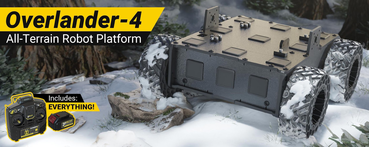 Overlander-4 All-Terrain Robot Platform (25lb Payload, 3.8mph)