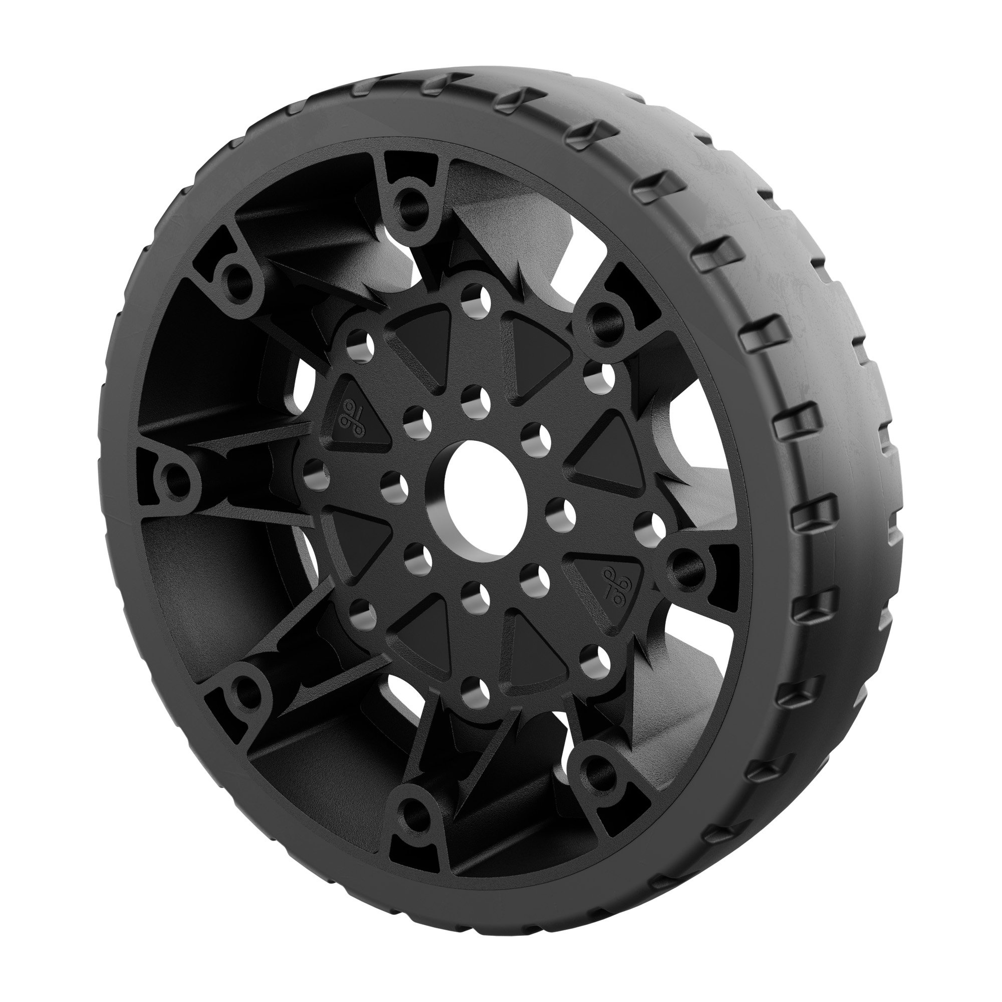 Hogback Traction Wheel (96mm Diameter, 50A Durometer) - ServoCity®