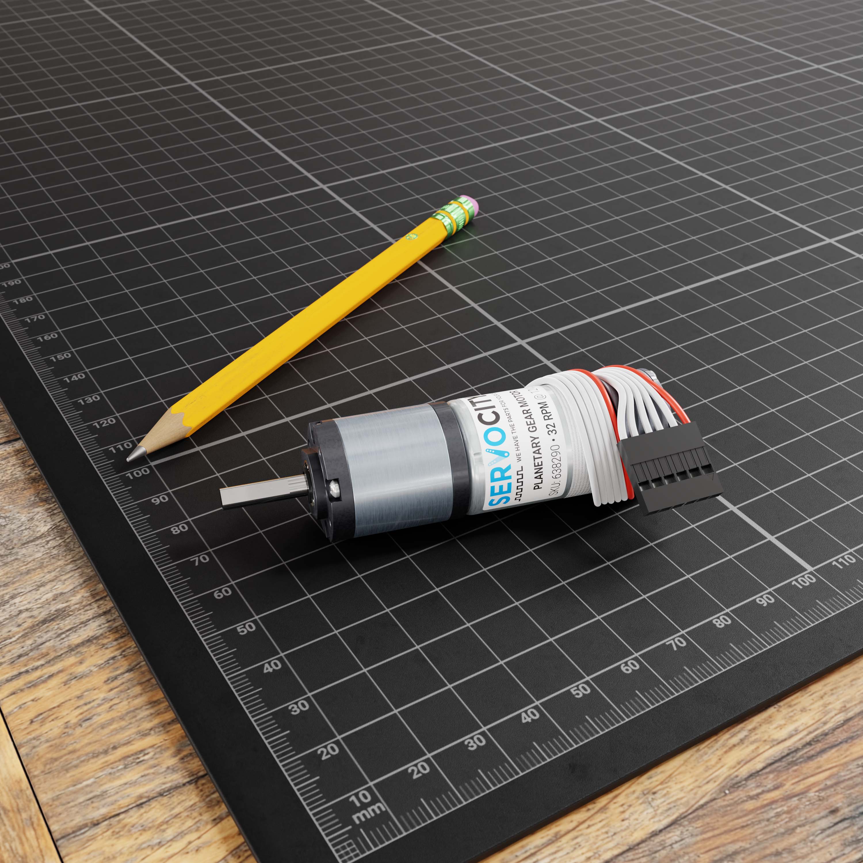 32 RPM Premium Planetary Gear Motor w/Encoder - ServoCity®