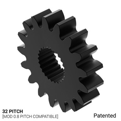 32P, 17 Tooth, 24T C1 Spline Servo Mount Gear (Acetyl