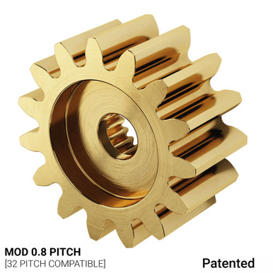 2305 Series Brass, MOD 0.8, Servo Gear (25 Tooth Spline, 15 Tooth