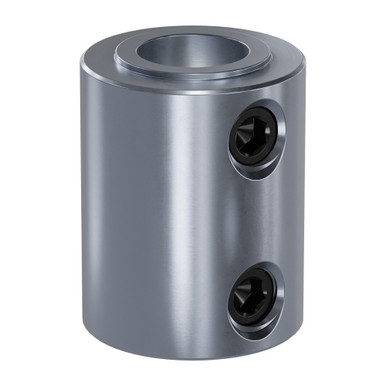 1/2" Solid Shaft Coupler With Keyway & Set Screws - For Connecting Motor Shafts