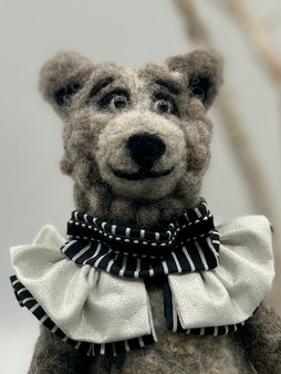 felted bear face