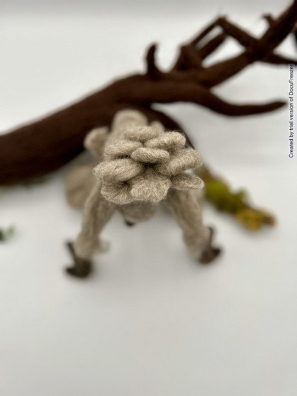 felted bird top view