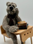 felted bear details