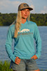 Tri-Blend Logo Hooded Tee - Bluebird
