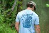 "Dog Caller" Graphic SS Tee - Columbia Blue