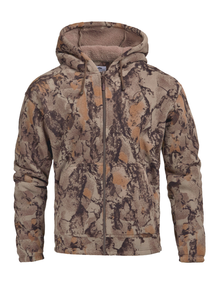Full Zip Hibernate Fleece Hooded Jacket - Natural Gear
