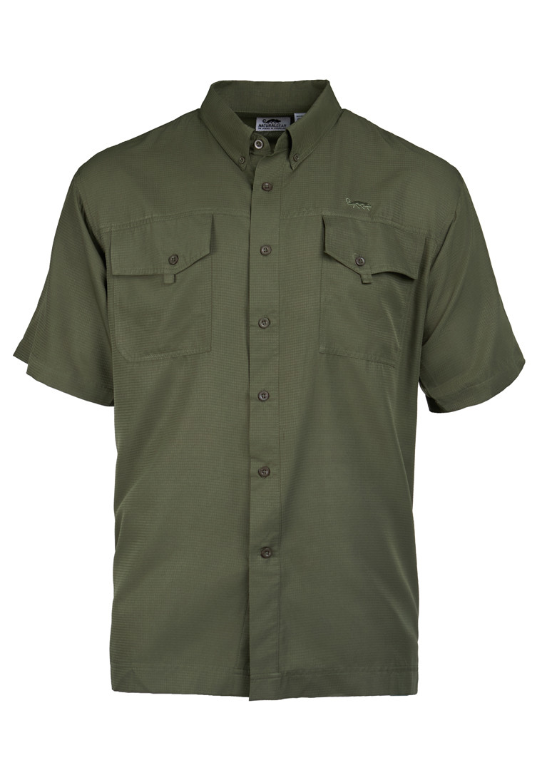 Intracoastal Short Sleeved Fishing Shirt Moss Green