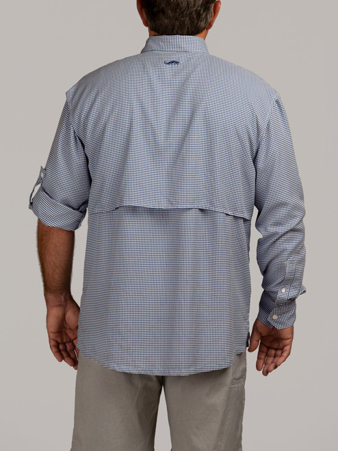 Natural Gear Intercostal Long Sleeved Fishing Shirt - Navy Check