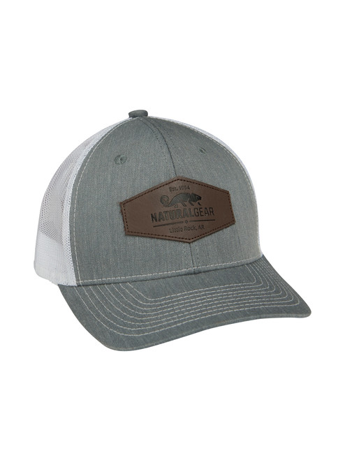 Mid Pro 6 Panel Leather Patch Ball Cap - Olive/Tan - Natural Gear