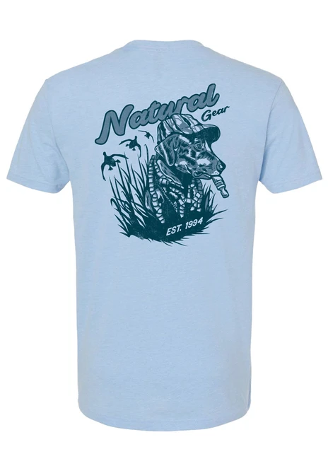 "Dog Caller" Graphic SS Tee - Columbia Blue