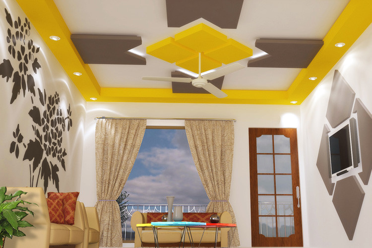 Zeta Cross Over False Ceiling for Living Room