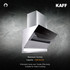 Kaff - CELINO 90 - Black Tempered Glass Chimney - Filter-Less Technology - Chimney