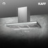Kaff - VISTOSI DHC 90 (IS) - Backlit Front Glass with Premium Brushed Silver - Dry Heat Auto Clean Technology - Chimney