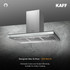 Kaff - VISTOSI DHC 90 (IS) - Backlit Front Glass with Premium Brushed Silver - Dry Heat Auto Clean Technology - Chimney