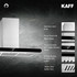 Kaff - CANARY BF DHC 90 (ISLAND) - Stainless Steel Finish With Round Edges - Touch Controls with Digital Display - Chimney