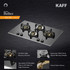Kaff  Hobs  - BLH 784 - 4 Full Brass High Efficiency Burners with Flame Failure Device