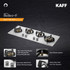 Kaff  Hobs - BLH-F 100 WH - 4 Full Brass High Efficiency Burners with Flame Failure Device
