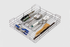 Essential Series - SS  Cutlery Kitchen Basket with Channel - Economy Range