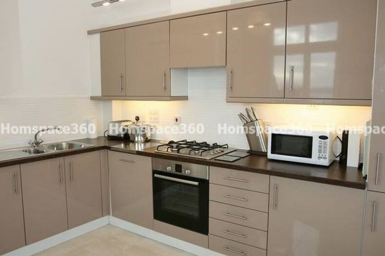 Nexa - L Shaped Modular Kitchen Design in Light Grey with Membrane Laminate  Acrylic Lacquered Glass Finish Options - HSV-LSK-1068