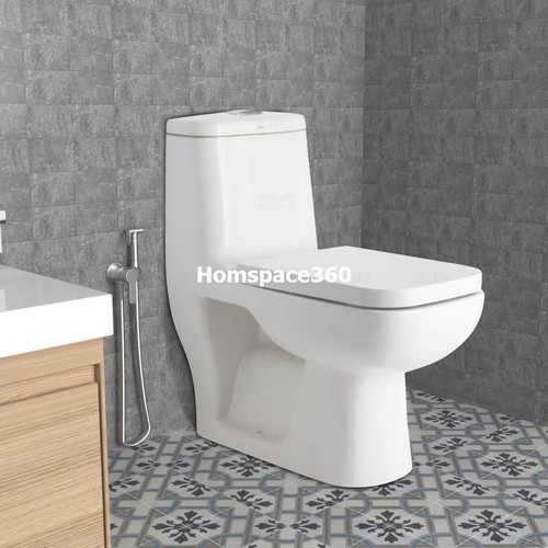 Cera Campbell S220 Floor Mounted Snow White Single Piece Toilet