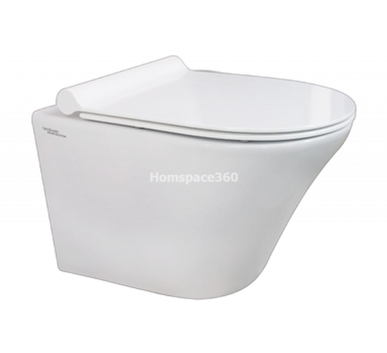 Hindware CORA VORTEX 92569 P-Trap Wall Mounted Starwhite Closet-2