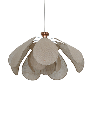 Online India Home Interior Luxury Decorative Fancy Light - Emerald Pendant Light - Contemporary 20 Inch Wide Burlap Flower Petal Style Dual-Step Single Pendant Hanging Light Online India Home Interior Luxury Decorative Fancy Light - Emerald Pendant Light - Contemporary 20 Inch Wide Burlap Flower Petal Style Dual-Step Single Pendant Hanging Light