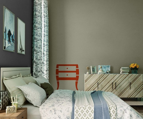 Asian Paints Reflection Stencil Wall Paint Code Red