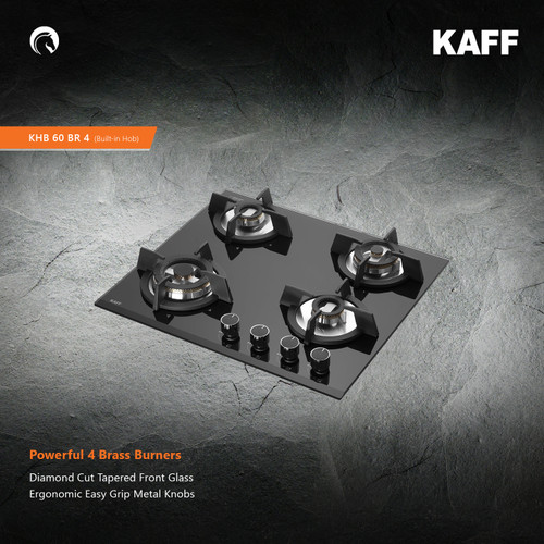 Kaff Hobs - KHB 60 BR 4 - 4 Brass Burners Kaff Hobs - KHB 60 BR 4 - 4 Brass Burners