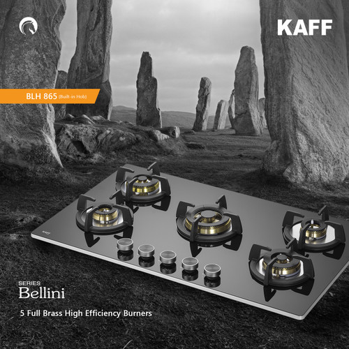 Kaff  Hobs  - BLH 865 - 5 Full Brass High Efficiency Burners with Flame Failure Device
