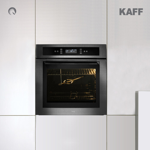 Kaff  Hobs -  MZ OV6 TN - Black Glass with Titanium Finish Fascia with Child Lock