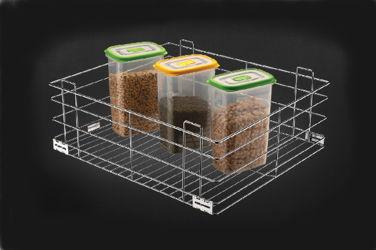 Essential Series - SS Plain Kitchen Basket with Channel - Standard Range Essential Series - SS Plain Kitchen Basket with Channel - Standard Range