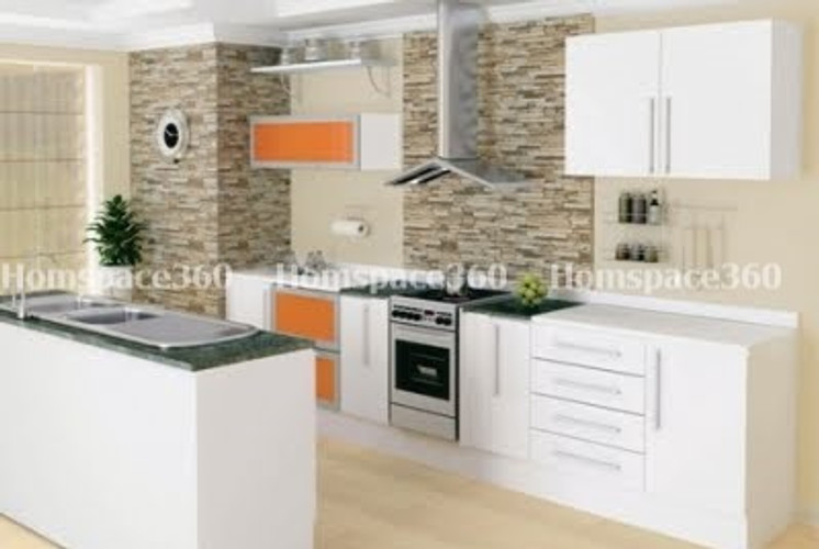 Nexa - Parallel Modular Kitchen Design in White with Membrane Laminate  Acrylic Lacquered Glass Finish Options - HSV-PLK-2204
