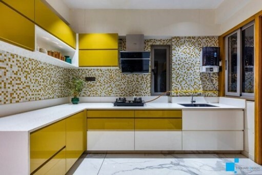 L Shaped Modular Kitchen