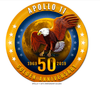 Golden Apollo 11-- 50th Anniversary Eagle and Moon --metal sign