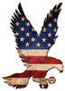 "AMERICAN FLAG  AND FLYING EAGLE" METAL SIGN