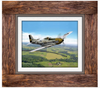 P-51  MUSTANG ---   Art  print in a faux frame from birchwood