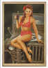 SODA AND A SMILE WITH A PIN-UP---BIRCH WOOD PRINT