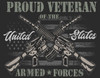 PROUD VETERAN OF U.S. ARMED FORCES---METAL  SIGN