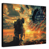 TRIBUTE TO THE AMERICAN WARRIOR---CANVAS  WALL  ART