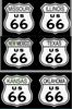 ROUTE 66--**FULLY EMBOSSED STEEL**---METAL  SIGN