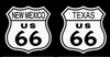 ROUTE 66--**FULLY EMBOSSED STEEL**---METAL  SIGN