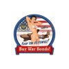 "B-25  WAR  BONDS"  VINTAGE METAL SIGN