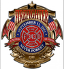 "FIREFIGHTER-9/11--NEVER FORGET"  METAL  SIGN