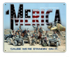 "MERICA" METAL SIGN